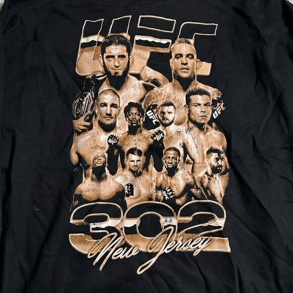 UFC Hoodie 302 New Jersey Islam Makhachev Dustin Porier 2X NEW - Picture 2 of 6